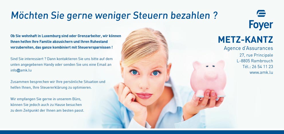 Möchten Sie gerne weniger Steuern bezahlen ?
